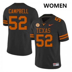 DJ Campbell UT #52 Football Game Women Jerseys - Black 841689-150