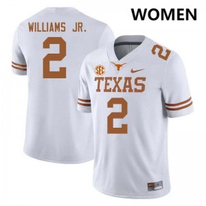 Derek Williams Jr. UT #2 Football Women University Jerseys - White 867146-130