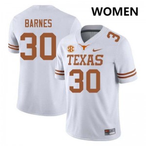 Elijah Barnes Texas Longhorns #30 High School Women Football Jerseys - White 423466-826