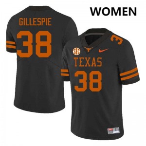 Graham Gillespie University of Texas #38 Football Womens Player Jerseys - Black 517913-720