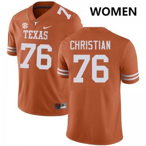 Jackson Christian UT Womens Football 2025-26 #76 Jerseys - Texas Orange 435689-289