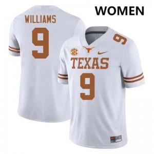 Jonah Williams Texas NCAA Football Womens #9 Jerseys - White 575610-698