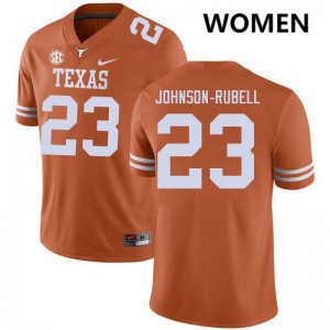 Jordon Johnson-Rubell UT #23 Player Women's Football Jerseys - Texas Orange 434640-373