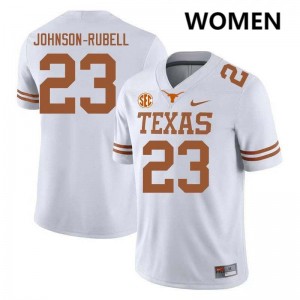 Jordon Johnson-Rubell UT #23 Women Embroidery Football Jerseys - White 672493-232