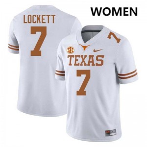 Kaliq Lockett UT #7 Women's Football Player Jerseys - White 384085-582
