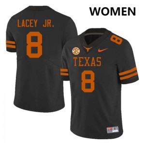 Karle Lacey Jr. UT High School Football #8 Women's Jerseys - Black 672259-383