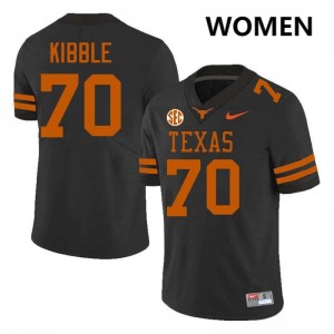Nate Kibble The Horns 2025 Womens #70 Football Jerseys - Black 535154-871