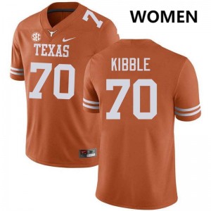 Nate Kibble University of Texas #70 Womens Football 2025-26 Jerseys - Texas Orange 365919-612