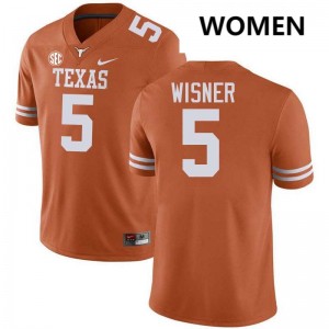 Quintrevion Wisner UT #5 Women's Limited Football Jerseys - Texas Orange 514314-333