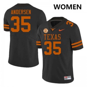 Rett Andersen UT Football Womens High School #35 Jerseys - Black 457938-158