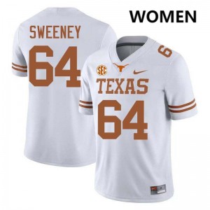 Robert Sweeney University of Texas Women's NCAA Football #64 Jerseys - White 690144-857