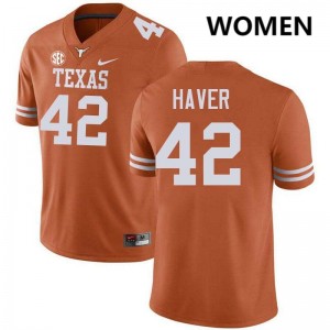 Tate Haver UT Women #42 Player Football Jerseys - Texas Orange 941222-187