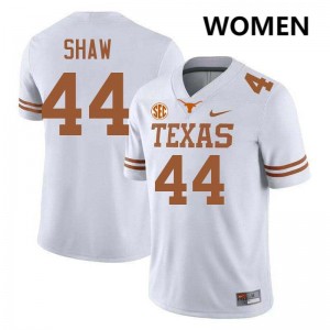 Travis Shaw The Horns Football Womens 2025 #44 Jerseys - White 273233-319