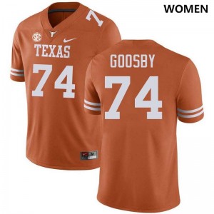 Trevor Goosby UT #74 Football 2025-26 Womens Jerseys - Texas Orange 183039-995
