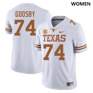 Trevor Goosby The Horns Womens Football Alumni #74 Jerseys - White 553899-533