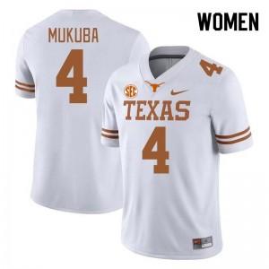 Andrew Mukuba Lone Star State Reps #4 SEC Conference Womens Replica Jerseys - White 806221-679