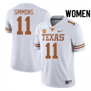 Colin Simmons UT #11 2025 SEC Conference Women Jerseys - White 212333-197