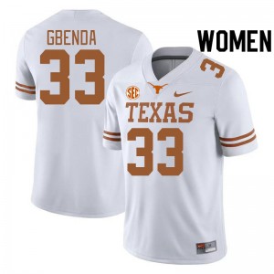 David Gbenda UT Austin 2025 #33 Women SEC Conference Jerseys - White 798113-175
