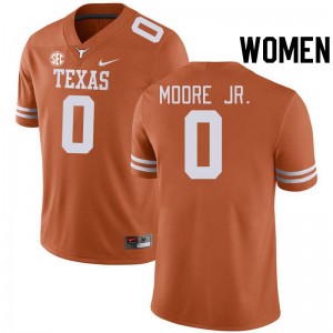 DeAndre Moore Jr. Longhorns SEC Conference 2025-26 Womens #0 Jerseys - Orange 996705-423