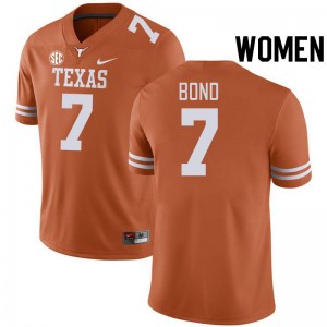 Isaiah Bond University of Texas SEC Conference #7 Womens Game Jerseys - Orange 605787-903