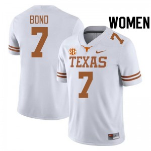 Isaiah Bond The Horns #7 NCAA SEC Conference Womens Jerseys - White 571746-908