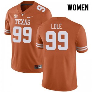Jermayne Lole Texas Longhorns University #99 Women SEC Conference Jerseys - Orange 433979-318
