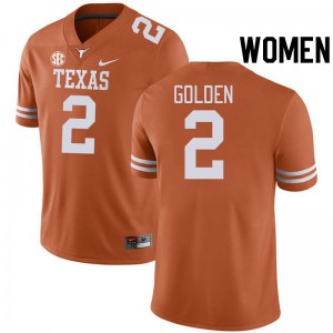 Matthew Golden University of Texas High School #2 SEC Conference Women Jerseys - Orange 582654-526