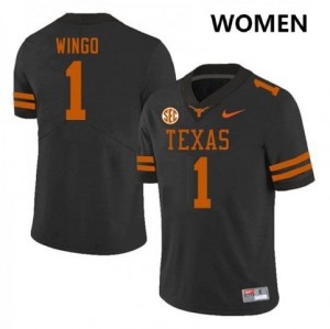 Ryan Wingo Longhorns Football Women Player #1 Jerseys - Black 423932-322