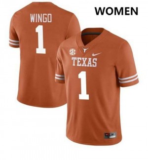 Ryan Wingo UT #1 Alumni Womens Football Jerseys - Texas Orange 249772-638