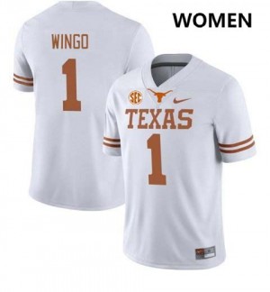 Ryan Wingo Texas Womens Football High School #1 Jerseys - White 967920-182