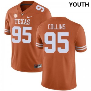 Alfred Collins Longhorns SEC Conference #95 Official Youth Jerseys - Orange 522833-651