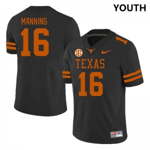 Arch Manning Lone Star State Reps SEC Conference Embroidery Youth #16 Jerseys - Black 325431-234