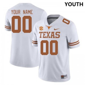 Custom Burnt Orange #00 Player SEC Conference Youth Jerseys - White 602842-647