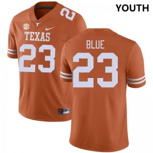 Jaydon Blue University of Texas SEC Conference #23 Embroidery Youth Jerseys - Orange 111319-457