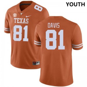 Juan Davis Texas Game SEC Conference #81 Youth Jerseys - Orange 477030-451