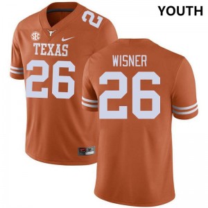 Quintrevion Wisner Texas Longhorns University SEC Conference #26 Youth Jerseys - Orange 236014-293