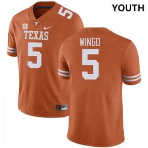 Ryan Wingo Burnt Orange SEC Conference #5 Embroidery Youth Jerseys - Orange 929998-607