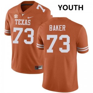 Brandon Baker UT Football #73 Game Youth Jerseys - Texas Orange 981847-781