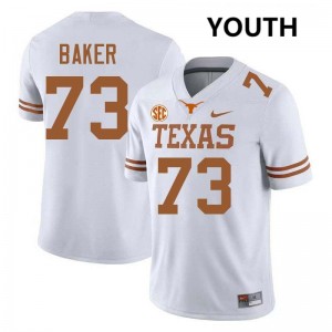 Brandon Baker Texas Longhorns Replica #73 Youth Football Jerseys - White 733266-397