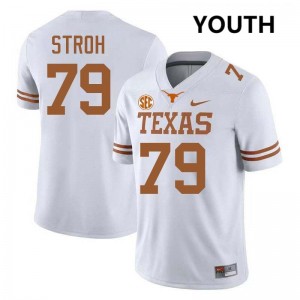 Connor Stroh Texas Youth Football #79 NCAA Jerseys - White 508066-563