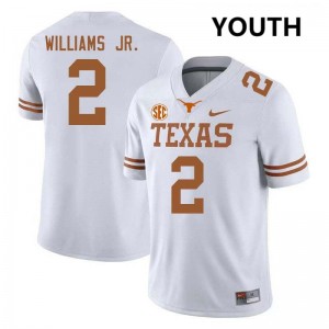 Derek Williams Jr. Longhorns High School Football Youth #2 Jerseys - White 870987-803