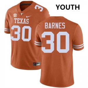 Elijah Barnes UT Austin Youth Football High School #30 Jerseys - Texas Orange 876265-792