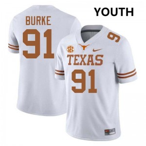 Ethan Burke UT Football Youth 2025 #91 Jerseys - White 950006-919