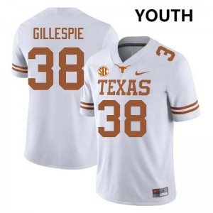 Graham Gillespie University of Texas #38 Football Alumni Youth Jerseys - White 879628-531