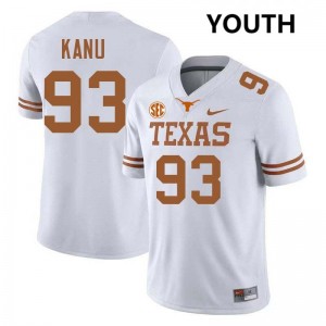 Hero Kanu University of Texas #93 Youth Replica Football Jerseys - White 928541-143