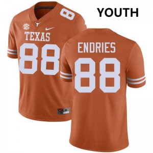 Jack Endries Texas 2025 Youth #88 Football Jerseys - Texas Orange 840455-747