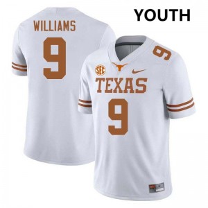 Jonah Williams Burnt Orange #9 Official Youth Football Jerseys - White 413685-820