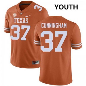 Jonathan Cunningham Longhorns Football #37 Youth Game Jerseys - Texas Orange 447962-123