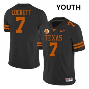 Kaliq Lockett UT Austin Football Youth #7 High School Jerseys - Black 723212-143