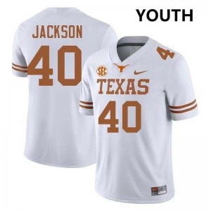 Lance Jackson Burnt Orange Youth Football Replica #40 Jerseys - White 517469-315